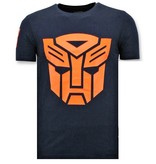 Local Fanatic Camiseta de Hombre  - Transformers Print - Azul