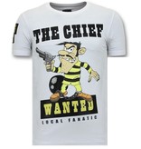Local Fanatic Camiseta Piedras - The Chief Wanted - Blanco