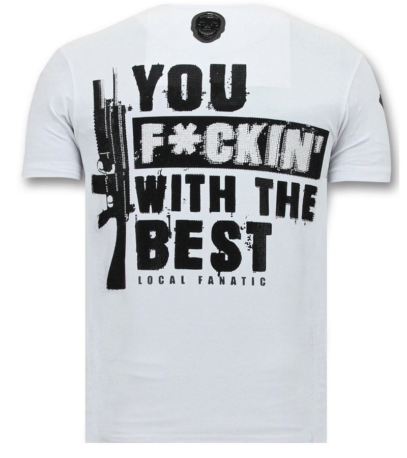 Local Fanatic Camiseta Piedras - Shooting Duck Gun - Blanco