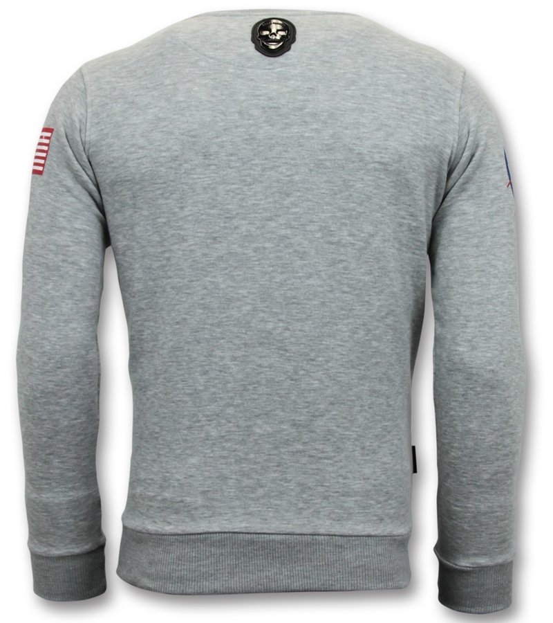 Local Fanatic Sudadera de Hombre - Nasa American - Gris