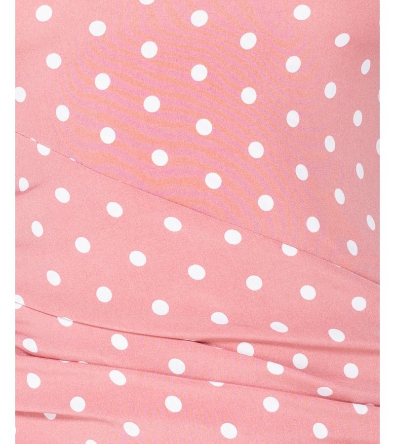PARISIAN Detalle del lunar de la manga de soplo Fruncido Vestido ajustado - rosa