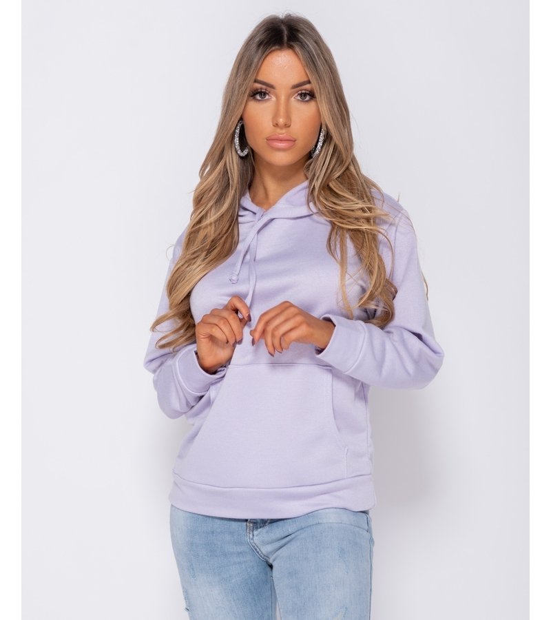 PARISIAN De gran tamaño del lazo de la sudadera con capucha - Mujer - Lila