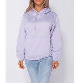 PARISIAN De gran tamaño del lazo de la sudadera con capucha - Mujer - Lila