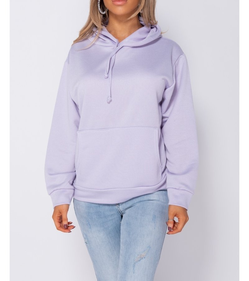 PARISIAN De gran tamaño del lazo de la sudadera con capucha - Mujer - Lila