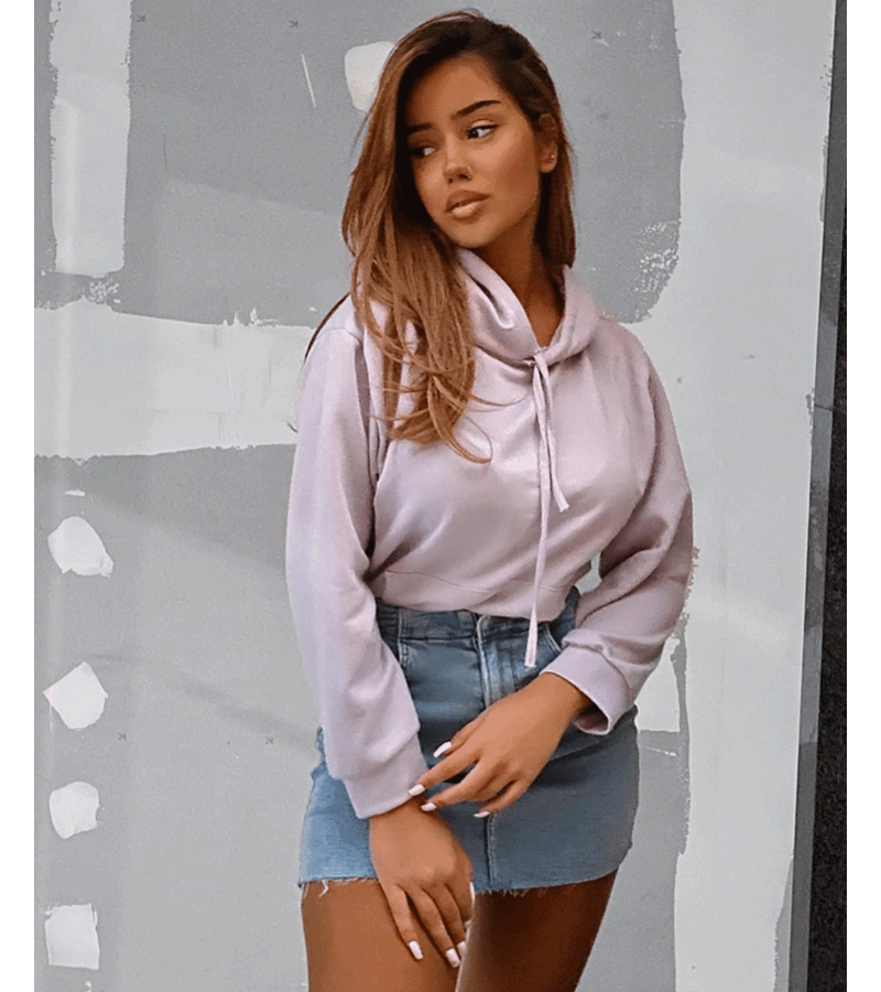 PARISIAN De gran tamaño del lazo de la sudadera con capucha - Mujer - Lila
