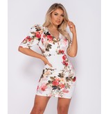 PARISIAN Abultada de la impresión floral de Bodycon del mini vestido - Mujeres - Blanco