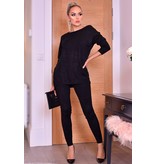 CATWALK Pixie gris de dos piezas Loungewear Set - Damas - Negro CATWALK Pixie gris de dos piezas Loungewear Set - Damas - Negro