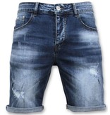 Enos Pantalones cortos Hombres - Rasgado corto - 9085 - Azul Enos Pantalones cortos Hombres - Rasgado corto - 9085 - Azul