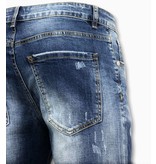 Enos Pantalones cortos Hombres - Rasgado corto - 9085 - Azul Enos Pantalones cortos Hombres - Rasgado corto - 9085 - Azul