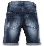 Enos Pantalones cortos Hombres - Rasgado corto - 9085 - Azul