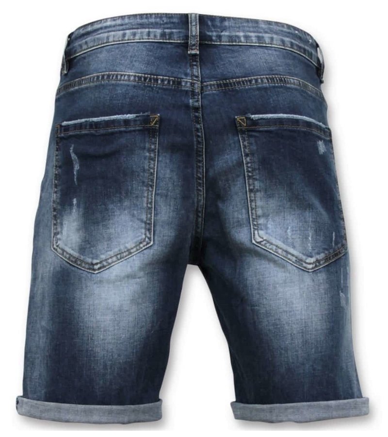 Enos Pantalones cortos Hombres - Rasgado corto - 9085 - Azul