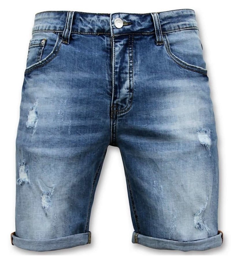 Enos Los pantalones cortos de los hombres - Denim Short - 9078 - Azul