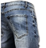 Enos Los pantalones cortos de los hombres - Denim Short - 9078 - Azul