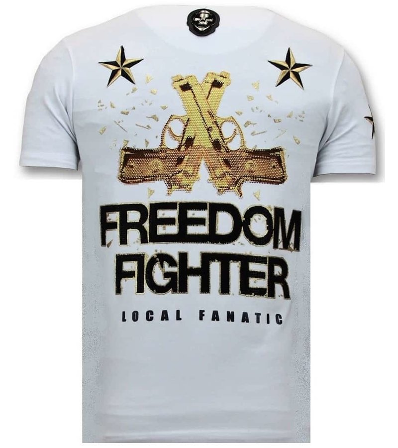 Local Fanatic Camiseta exclusiva de los hombres - El rebelde - Blanco
