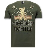 Local Fanatic La camiseta de los hombres con el Rhinestone - El rebelde - Verde