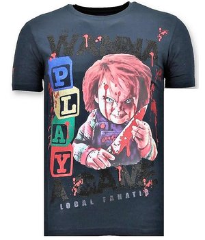 Local Fanatic Camiseta de los hombres de lujo - Chucky Childs Play - Armada