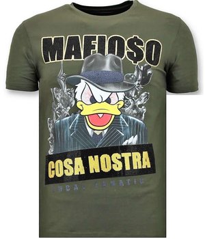 Local Fanatic Camiseta de los hombres de lujo - Cosa Nostra Mafioso - Verde