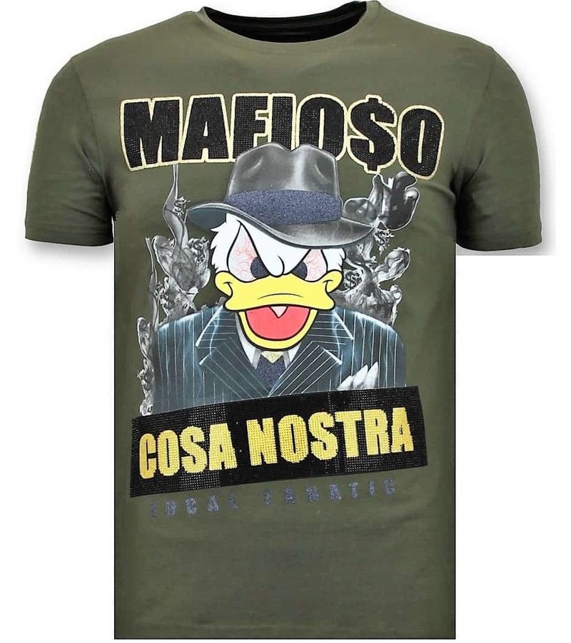 Local Fanatic Camiseta de los hombres de lujo - Cosa Nostra Mafioso - Verde