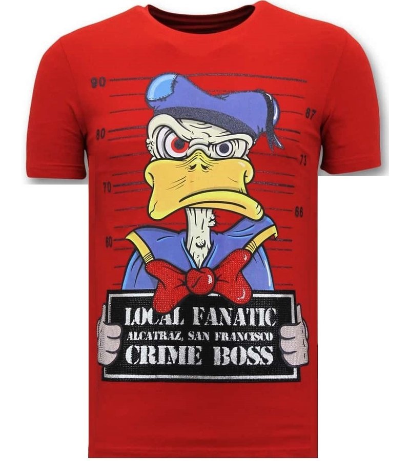 Local Fanatic Camiseta de los hombres de lujo de los - Alcatraz prisionero - Rojo