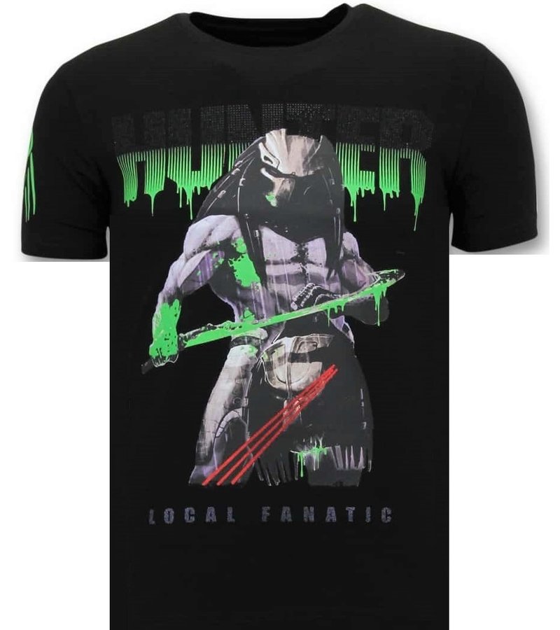 Local Fanatic Camiseta exclusiva Hombre - Predator Hunter - Negro