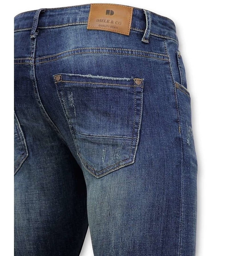 True Rise Clásico básico Jeans Hombres - D - Azul