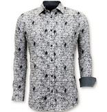 Tony Backer Camisas De Lujo De Estar Hombres Libres Impresión Digital - 3051 - Blanco