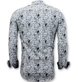 Tony Backer Camisas De Lujo De Estar Hombres Libres Impresión Digital - 3051 - Blanco