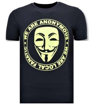 Local Fanatic Camiseta Exclusiva De Los Hombres Somos Anónimos - Azul