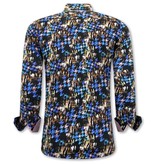 Gentile Bellini Camisas de Hombre de Colores - Slim Fit - 3068 - Rosa / Negro