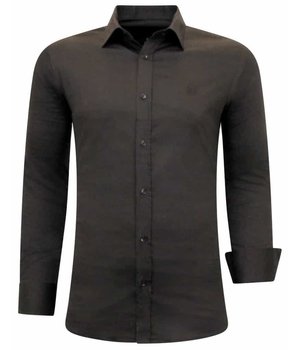 Gentile Bellini Camisa Clasica Hombre  - 3084 -  Marrón