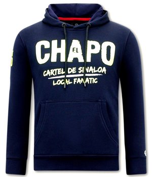 Local Fanatic Sudaderas Para Hombres  El Chapo -  Azul