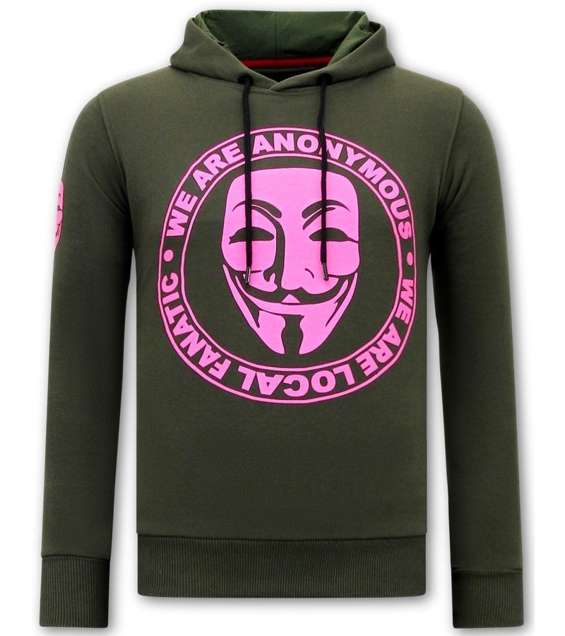 Local Fanatic Sudaderas Para Hombres We Are Anonymous - Verde