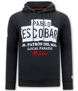 Local Fanatic Sudaderas Para Hombres Pablo Escobar - Negro