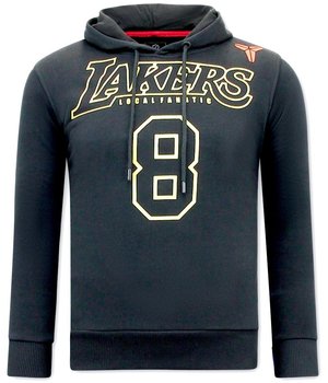 Local Fanatic Sudaderas Para Hombres  Lakers 8 - Negro