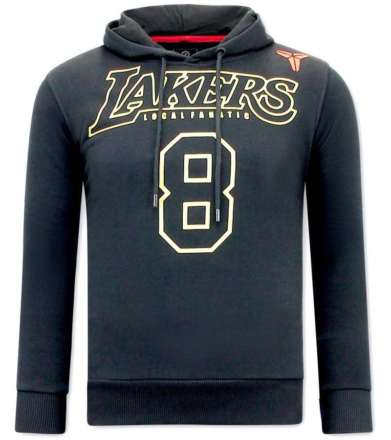 Local Fanatic Sudaderas Para Hombres  Lakers 8 - Negro