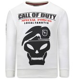 Local Fanatic Sudaderas Hombre Call Of Duty - Blanco