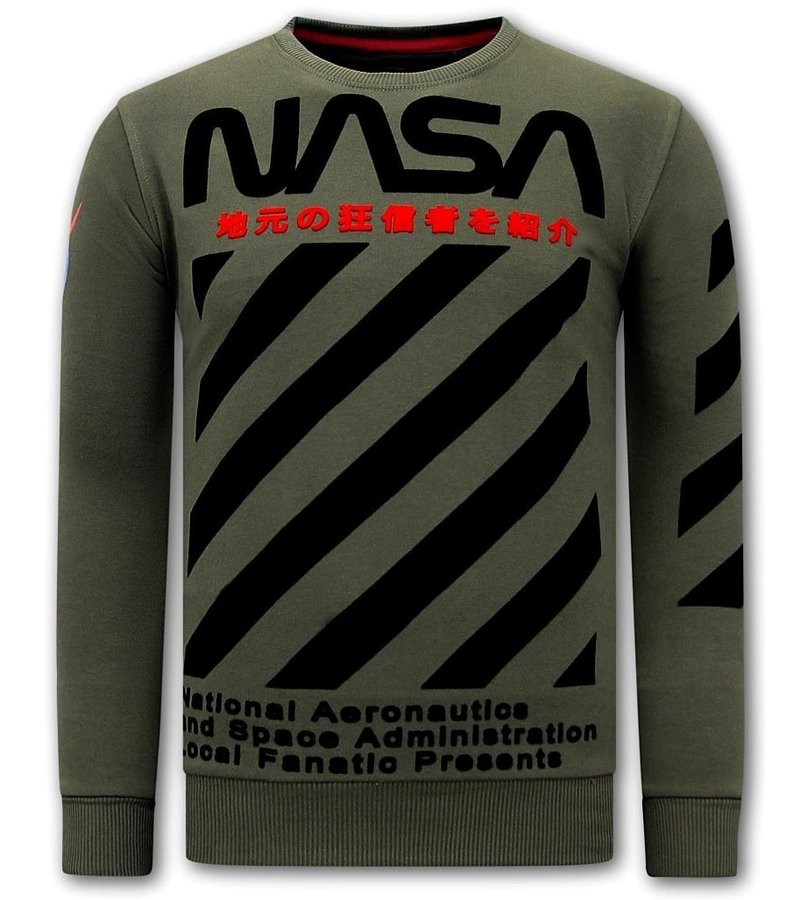 Local Fanatic Nasa  Sudaderas Hombre - Verde