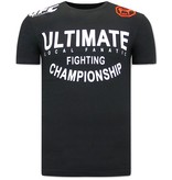 Local Fanatic UFC Ultimate Camisetas Hombre - Negro