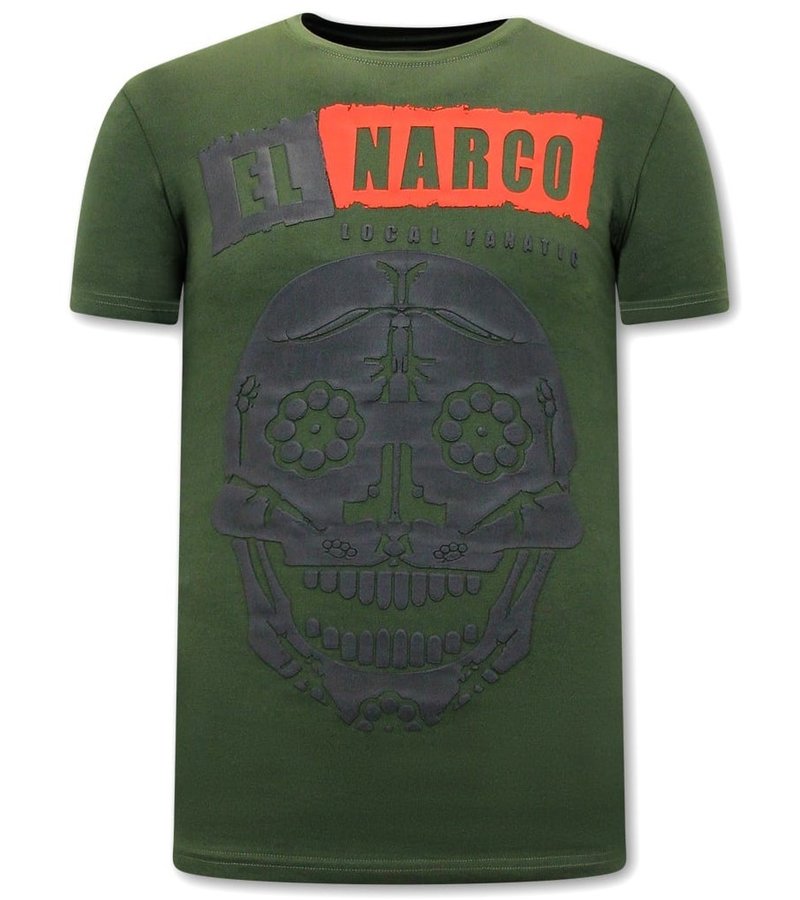 Local Fanatic Camisetas Estampadas El Narco - Verde