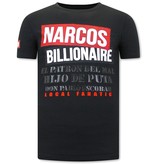 Local Fanatic Camisetas Hombre Narcos Billionaire - Negro