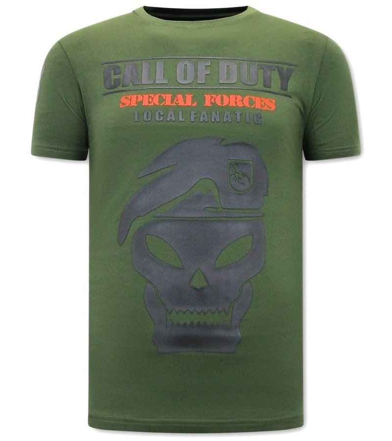 Local Fanatic Camisetas Hombre Call of Duty - Verde