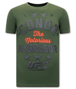 Local Fanatic Camisetas Hombre Notorious Mcgregor  UFC - Verde