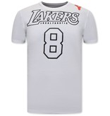 Local Fanatic Camisetas Estampadas Lakers 8 - Blanco