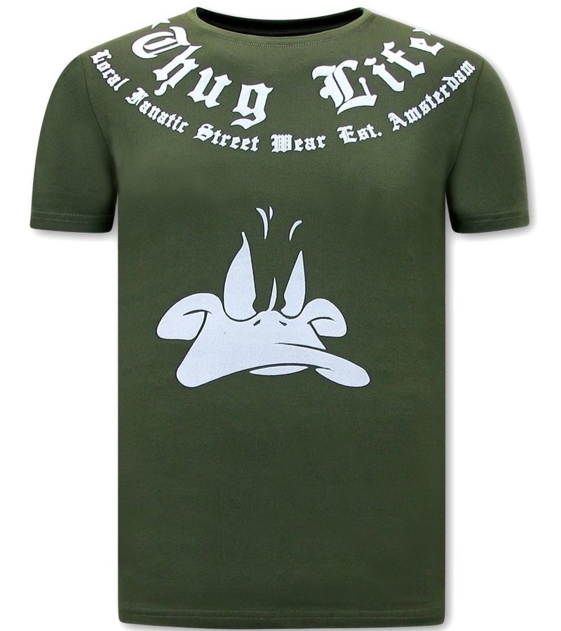 Local Fanatic Camisetas Estampadas Thug Life - Verde