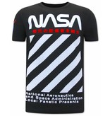 Local Fanatic NASA Camisetas Hombre - Negro