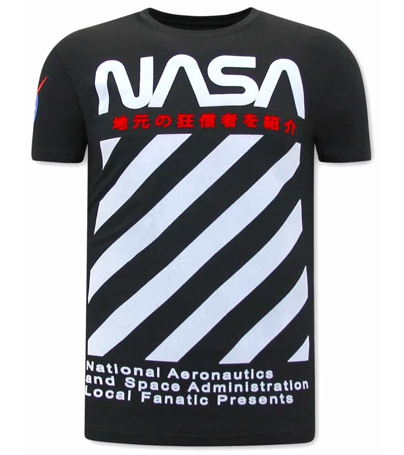 Local Fanatic NASA Camisetas Hombre - Negro