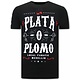 Camisetas Hombre Narcos Plata O Plomo - Negro