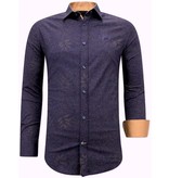 Tony Backer Camisas Estampadas Hombres - 3069NW - Azul