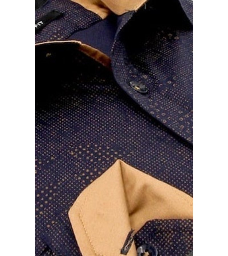 Tony Backer Camisas Estampadas Hombres - 3069NW - Azul