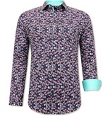 Tony Backer Camisas Estampadas Para Hombre - 3076NW - Negro